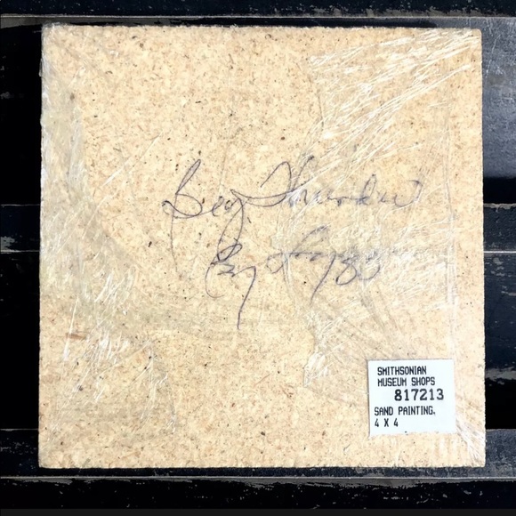 L. YAZZIE Rare Vintage Navajo Native American “Big Thunder” Sand Painting - Picture 2 of 2